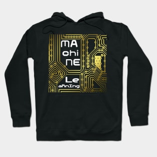 Machine Learning Computer Micro Chip White Gold Hoodie